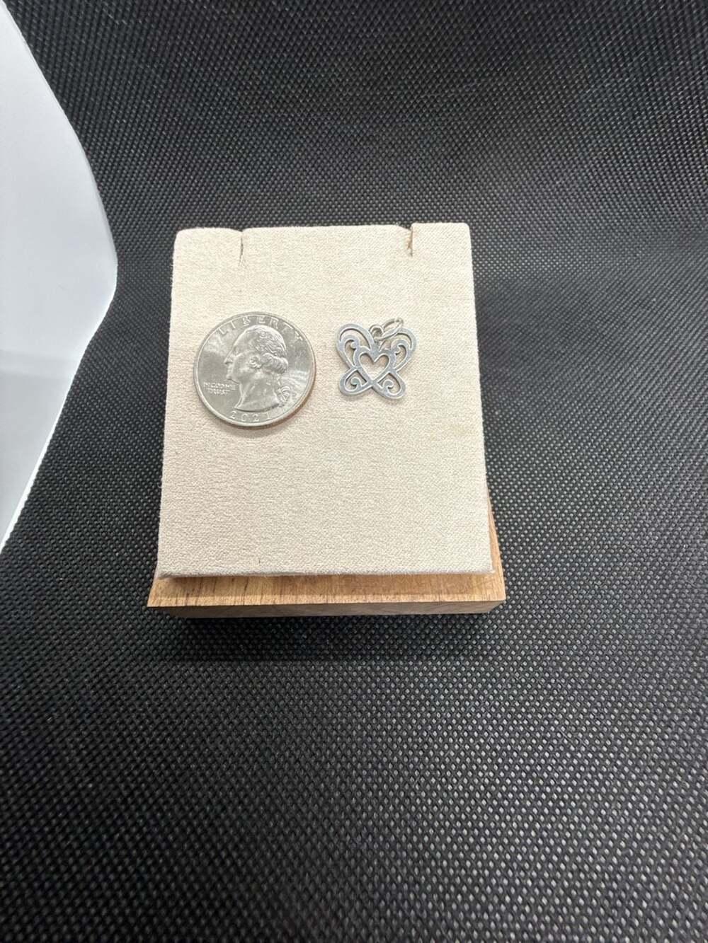 James Avery Sterling Silver Open Butterfly Heart Charm